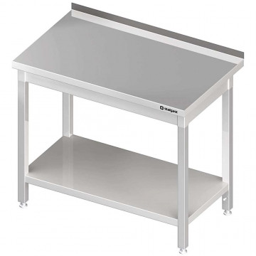 Stalgast -  Rm munkaasztal alsó polccal hátsó felhajtással 1000x700x850 mm összeszerelhető