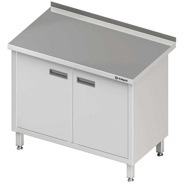 Stalgast - Stainless steel Neutral counter, ajtóval, hátsó felhajtással 900x700x850 mm