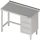 Stalgast - Rozsdamentes Stainless steel table, hátsó felhajtással és fiókkal - 800x600x850 mm,