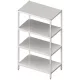 Stalgast - Rozsdamentes polcos állvány, 4 polccal - 1200x600x1800 mm