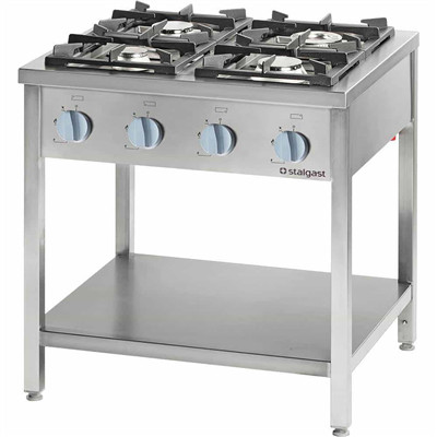 Stalgast - gáztűzhely 4 égős 900x900x850 mm 24 kW - 999531 NG