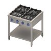 Stalgast - gáztűzhely 4 égős 900x900x850 mm 36 kW - 999551 NG