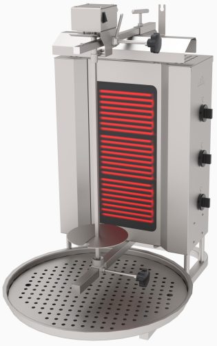 Atalay - Gyros grill 3 égős felsőmotoros elektromos max 60 kg húshoz -ade3u