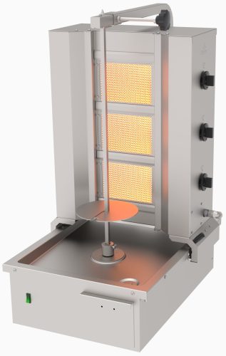 Atalay - Gyros grill 3 égős alsómotoros gázos max 60 kg húshoz - adg3a