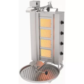   Atalay - gyros sütő 4 égős, felsőmotoros gázos max 60 kg húshoz - ADG4U