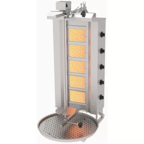   Atalay - gyros sütő 5 égős, felsőmotoros gázos max 80 kg húshoz - ADG5U