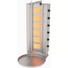   Atalay - gyros sütő 6 égős motor nélküli gázos max 100 kg húshoz - ADG6S