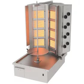   Atalay - gyros sütő 8 égős, alsómotoros gázos max 90 kg húshoz - ADG8A
