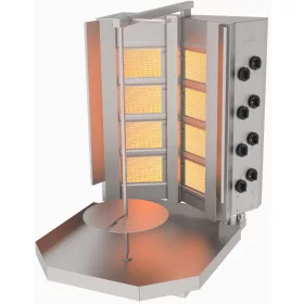   Atalay - gyros sütő 8 égős motor nélküli gázos max 90 kg húshoz - ADG8S