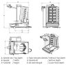 Atalay - Gyros grill robot 10 égős alsómotoros elektromos max 200 kg húshoz - ADR-10E