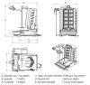 Atalay - gyros sütő robot 14 égős alsómotoros elektromos max 280 kg húshoz - ADR-14E