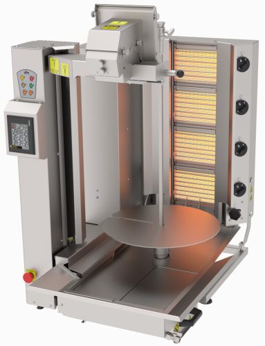 Atalay - Gyros grill robot 4 égős kompakt gázos max 90 kg húshoz - ADR-C1-4G