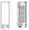 COLD - Glass door fridge 380 liter FEKETE (EC13090008)