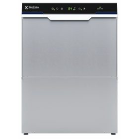   Electrolux - Pult alatti tányérmosogató gép, 50x50 kosár, nyomásos bojler, ürítőszivattyú, öblítőszer adagoló, 3 fázis, 540 tányér/óra