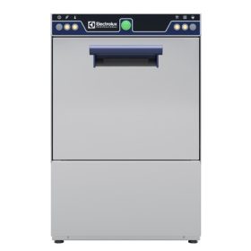   Electrolux - Pohármosogató gép, 40x40 cm kosárméret,szimpla falú, ürítőszivattyú, mosószer és öblítőszer adagoló,30 kosár/óra