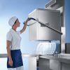 Electrolux - Átadó rendszerű mosogatógép, szimpla burkolat, manuális tető nyitás, beépített öblítőszer adagoló, 80 kosár/óra