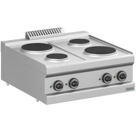   Dexion - Villanytűzhely 4 kerek főzőlapos 400V 700x140x250 mm asztali (DXMPR77T)