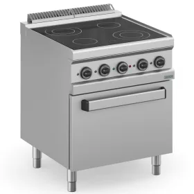   Dexion - Kerámia főzőlap 4 főzőzónával, sütővel 400V 700x714x850 mm szabadonálló (DXMVC77FE)