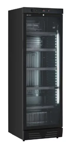 COLD - Üvegajtós hűtő, fekete, 390 liter (CL380SD) 