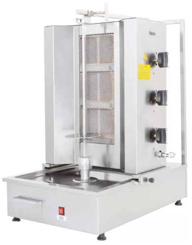 Baysan - Gyros sütő 3 égős alsómotoros gázüzemű max 35 kg húshoz  FÖLDGÁZ (NG)