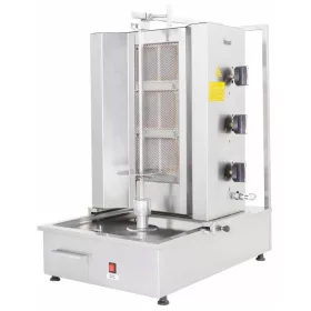   Baysan - Gyros sütő 3 égős alsómotoros gázüzemű max 35 kg húshoz  PB GÁZ (LPG)