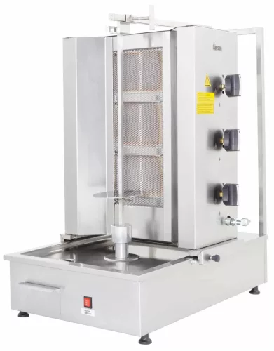 Baysan - Gyros sütő 3 égős alsómotoros gázüzemű max 35 kg húshoz  PB GÁZ (LPG)