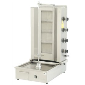   Baysan - Gyros sütő 4 égős alsómotoros gázüzemű max 70 kg húshoz PB gáz (LPG)