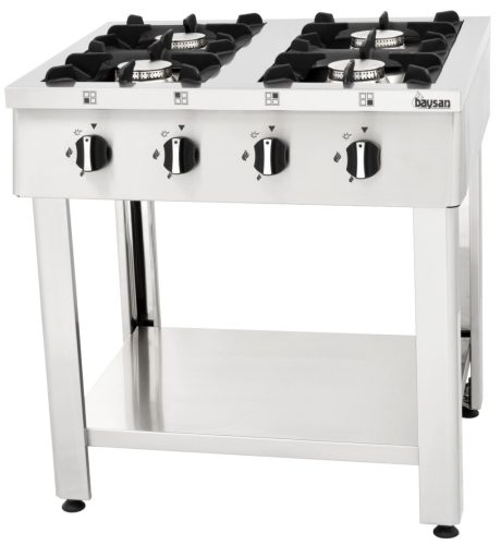Baysan - gáztűzhely 4 égős 900x900x850 mm 24 kW - G40368 FÖLDGÁZ (NG)