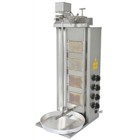   Baysan - Gyros sütő 4 égős felsőmotoros gázüzemű max 70 kg húshoz FÖLDGÁZ (NG)