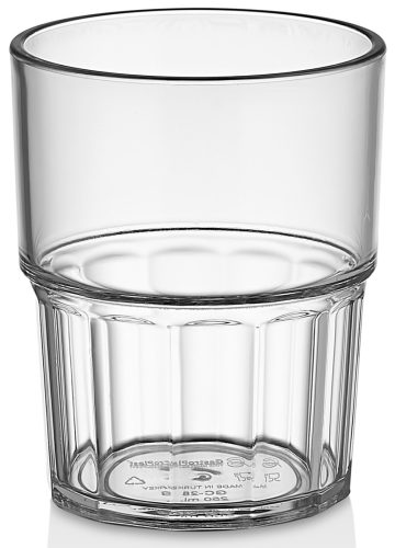 Polikarbonát pohár 250ml egymásba helyezhető, átlátszó