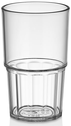 Polikarbonát pohár 300ml egymásba helyezhető, átlátszó