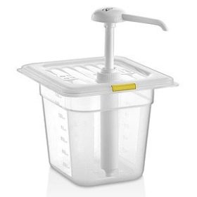 Polikarbonát mustár adagoló pumpás - 2 literes