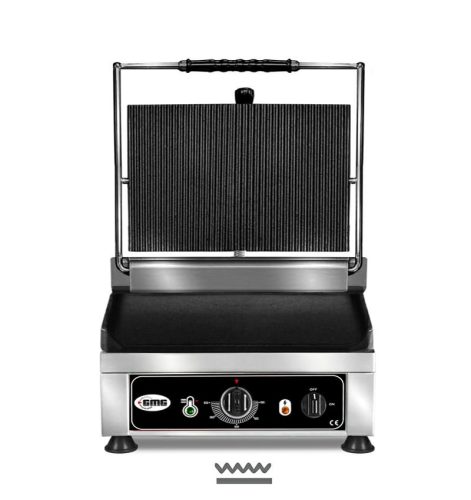 GMG - kontakt grill alul sima felül bordázott 41 cm széles KG2735G