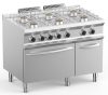 Dexion - Gáztűzhely 6 égős 400V-os elektromos sütővel 1100x730x850 mm szabadonálló (LXFB711AFEXS)