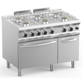   Dexion - Gáztűzhely 6 égős gázüzemű sütővel 1100x730x850 mm szabadonálló (LXFB711AFGXS)