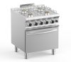 Dexion - Gáztűzhely 4 égős 400V-os elektromos sütővel 700x730x850 mm szabadonálló (LXFB77FEXS)