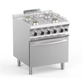   Dexion - Gáztűzhely 4 égős gázüzemű sütővel 700x730x850 mm szabadonálló (LXFB77FGXS)
