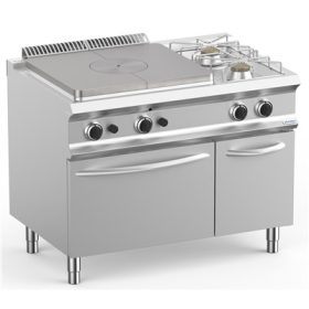   Dexion - Francia főzőlap gázos, 2 gázrózsával, gázos sütővel 1100x730x850 mm szabadonálló (LXTPG711FG2XL)