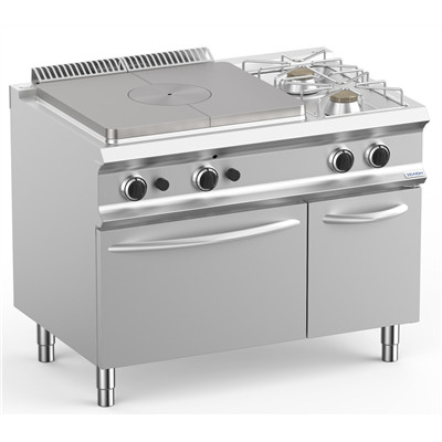 Dexion - Francia főzőlap gázos, 2 gázrózsával, gázos sütővel 1100x730x850 mm szabadonálló (LXTPG711FG2XL)