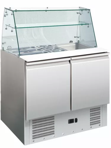 Mastercold - Salátahűtő egyenes üveges felépítménnyel, 257 literes