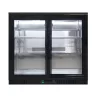 Mastercold - Bárhűtő 2 csúszó üvegajtós, 200 literes, fekete