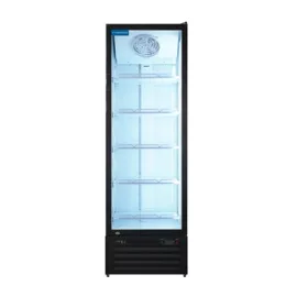   Mastercold - Üvegajtós hűtő  400 liter fehér fekete ajtóval