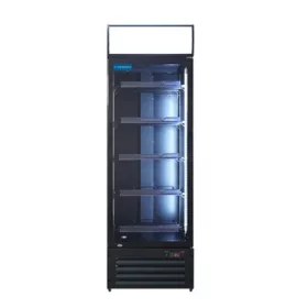   Mastercold - Üvegajtós hűtő megvilágított reklámfelülettel 400 liter fekete