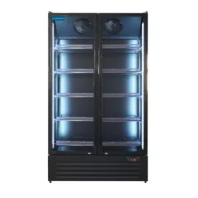   Mastercold - Üvegajtós hűtő 2 nyíló ajtóval 900 liter fekete