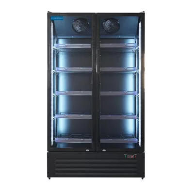 Mastercold - Üvegajtós hűtő 2 nyíló ajtóval 900 liter fekete