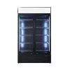 Mastercold - Üvegajtós hűtő megvilágított reklámfelülettel, 2 nyíló ajtóval 900 liter fekete