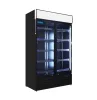 Mastercold - Üvegajtós hűtő megvilágított reklámfelülettel, 2 nyíló ajtóval 900 liter fekete