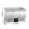Pizzapult - 3 ajtós, alsó aggregáttal, gránit lappal S903PZ