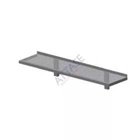 Perforált fali polc konzollal 1400x300 mm